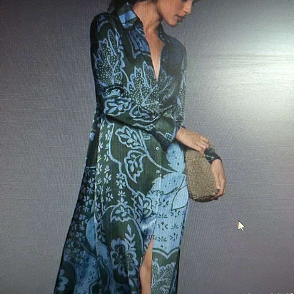 Corey Lynn Calter/Anthropologie Print Maxi Shirt Dress